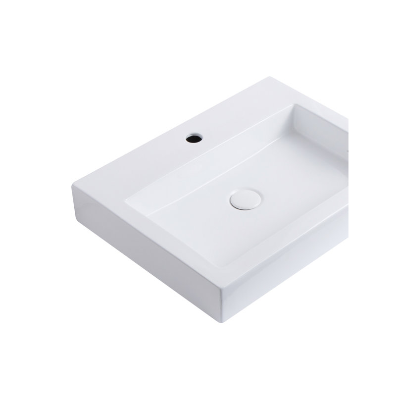 Luxier Ceramic Rectangular Vessel Bathroom Sink & Reviews Wayfair